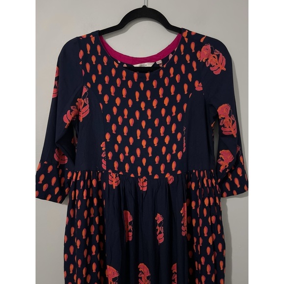 Max Dress Women’s Medíum Blue Multi Pockets Bohemian Made In India - Picture 5 of 14